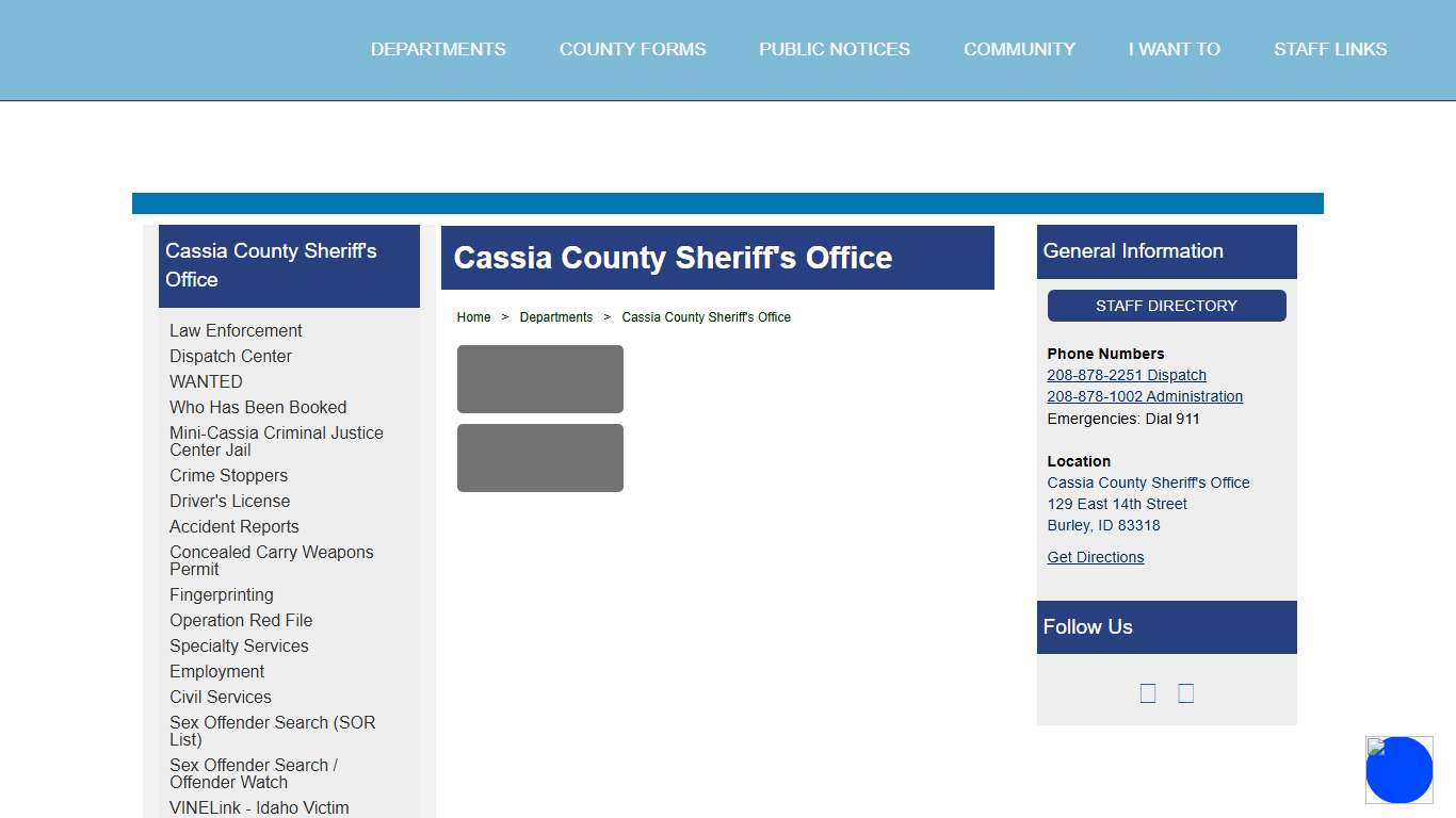 Cassia County, Idaho - Cassia County Sheriff's Office